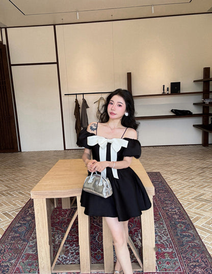 Heavywork 3D Bowknot Spaghetti Strap Dress