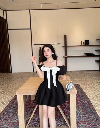 Heavywork 3D Bowknot Spaghetti Strap Dress