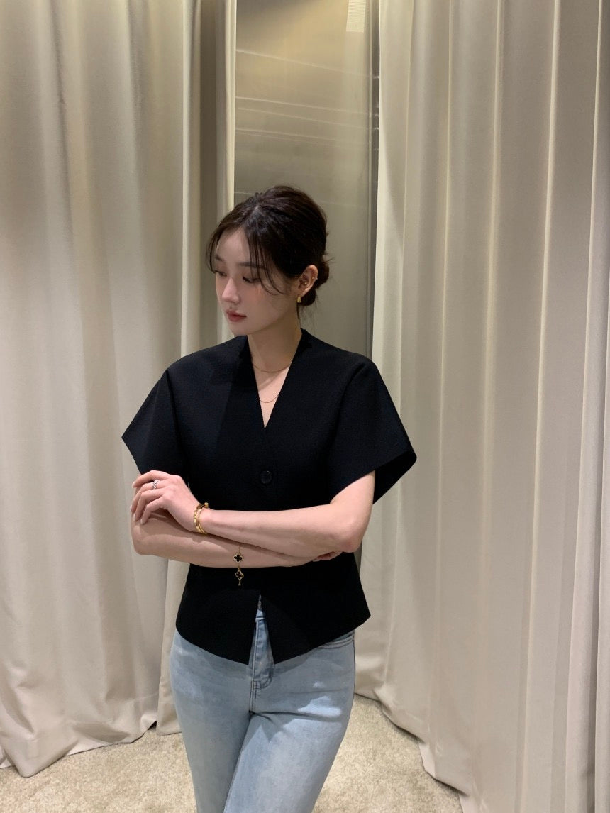 Minimalist V-Neck Knit Cardigan