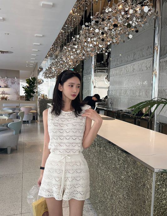 重工鉤花針織set