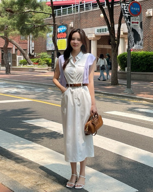 無袖恤衫連身裙