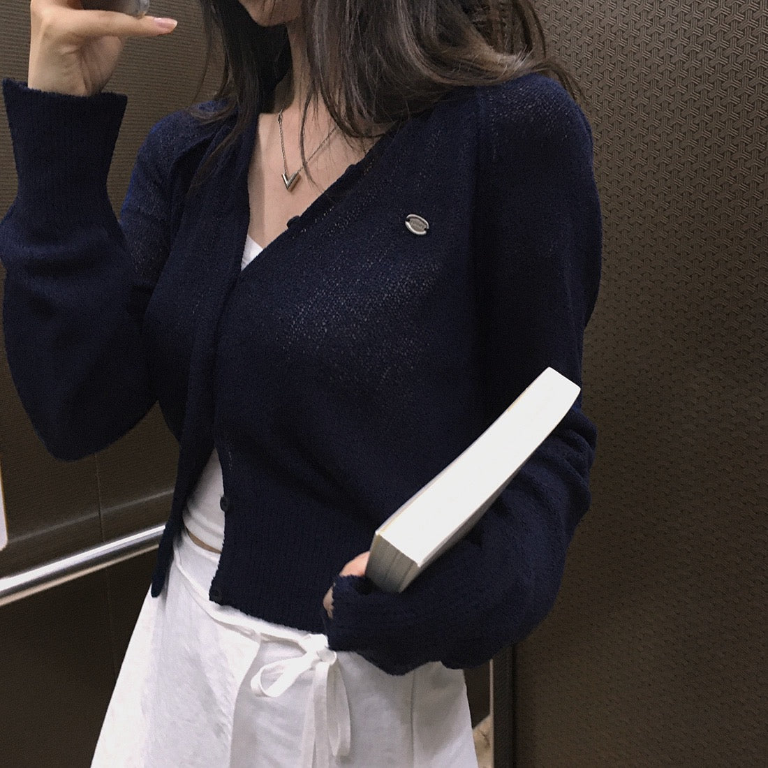 Candy-colored lightweight knit sun-protection cardigan