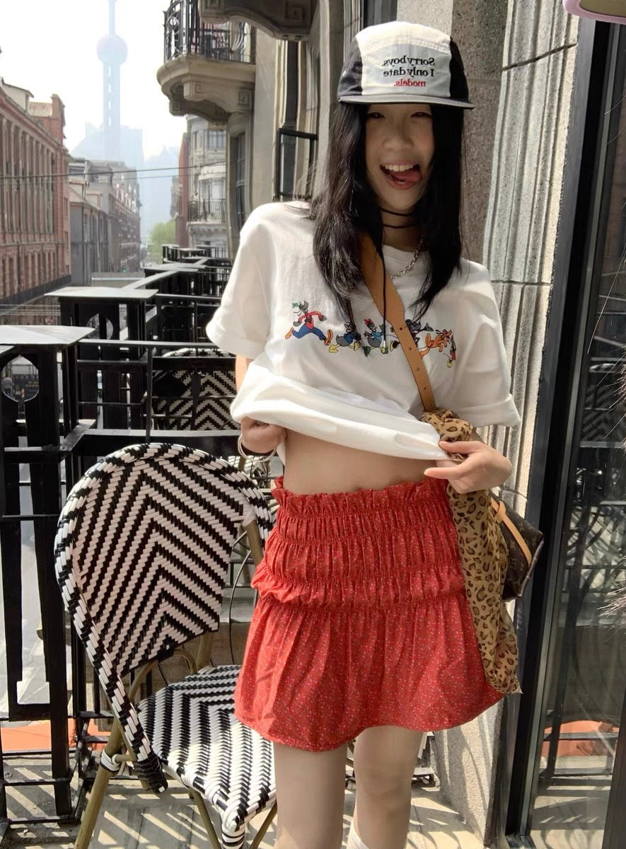 抽褶設計兩穿抹胸/半身裙