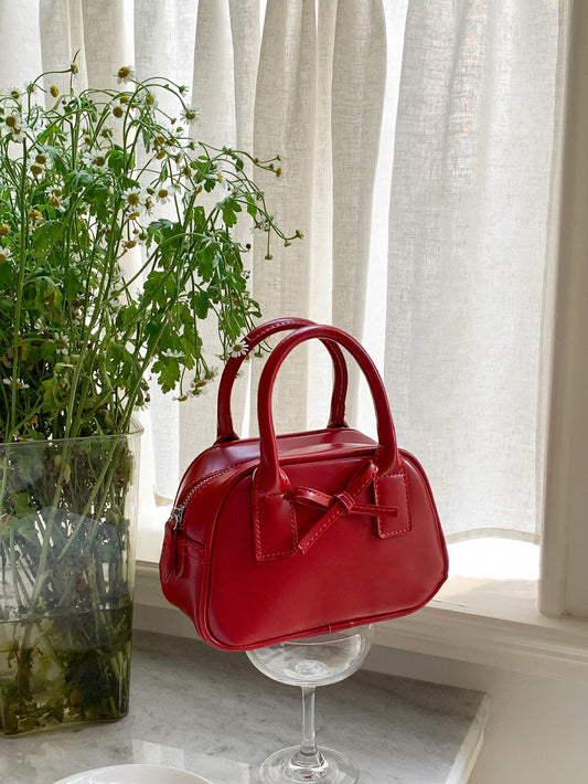 蝴蝶結迷你可愛手提包