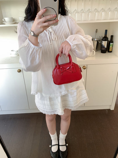 蝴蝶結迷你可愛手提包