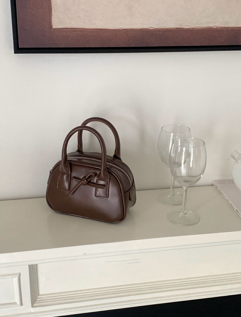 蝴蝶結迷你可愛手提包