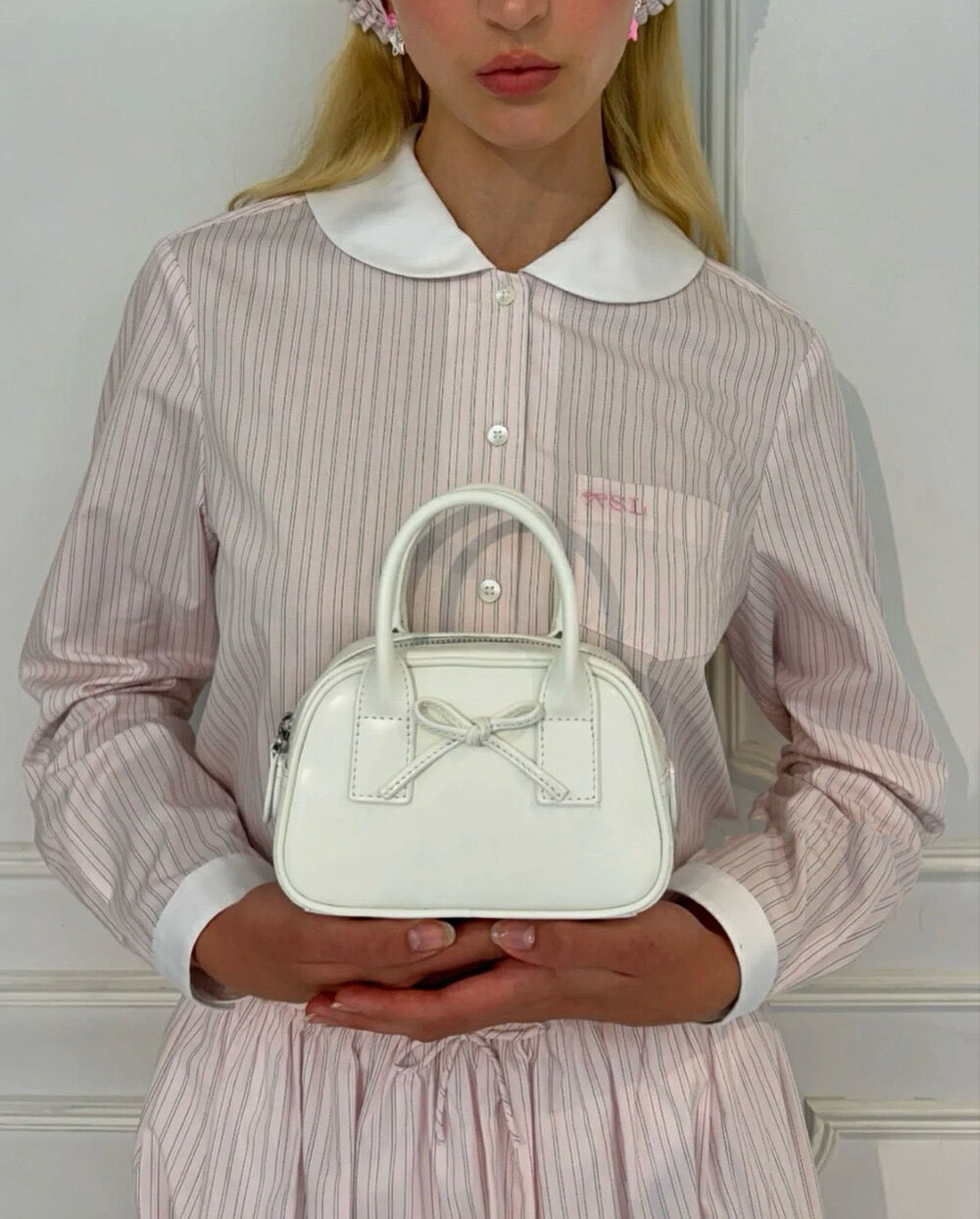 蝴蝶結迷你可愛手提包