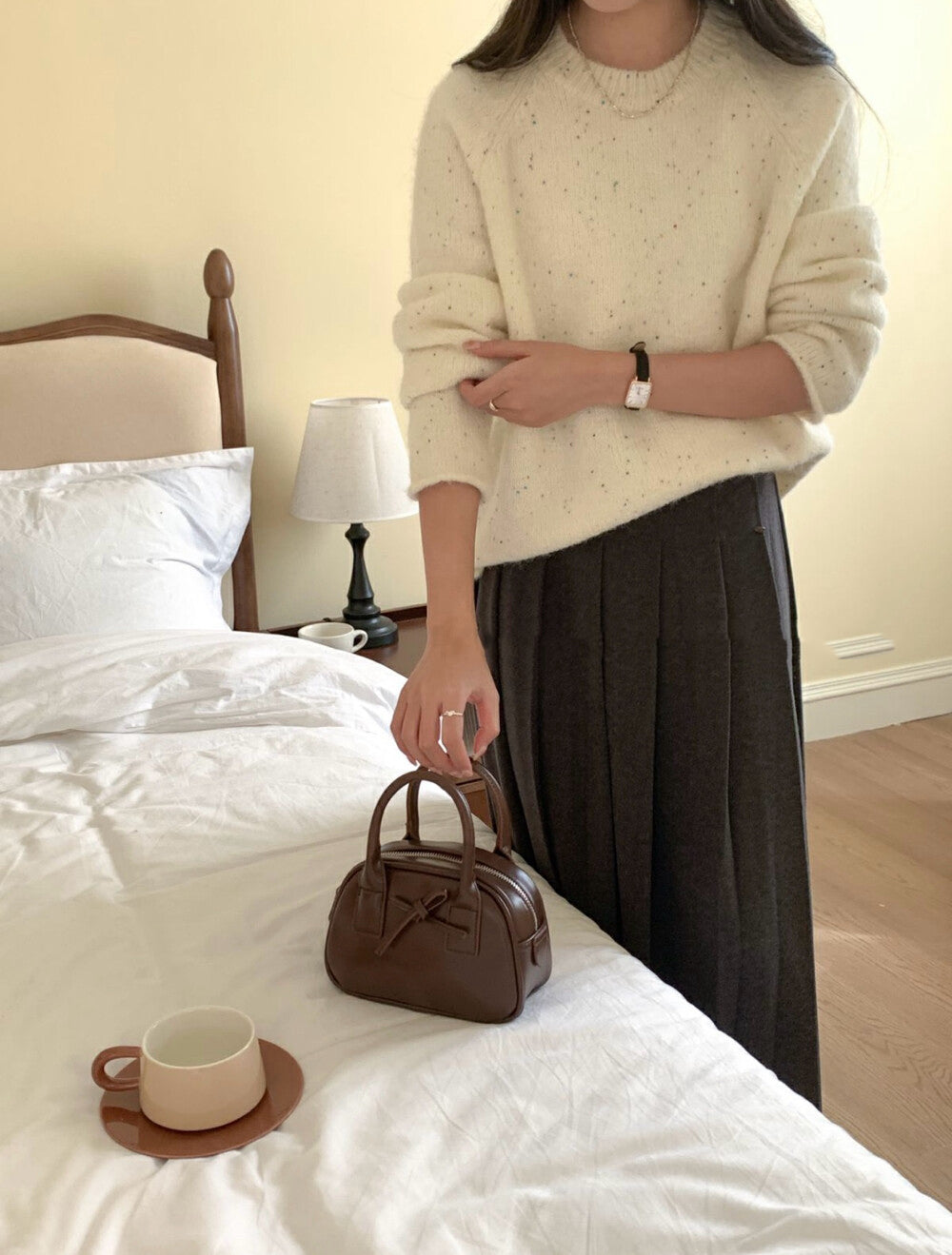 蝴蝶結迷你可愛手提包