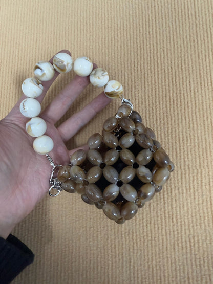 手工珍珠串珠編織包