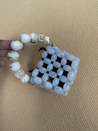 手工珍珠串珠編織包