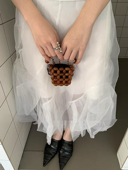 手工珍珠串珠編織包