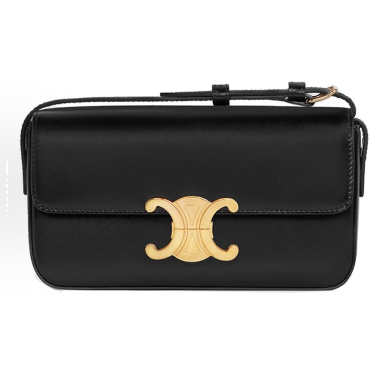 凱旋門亮面牛皮腋下包