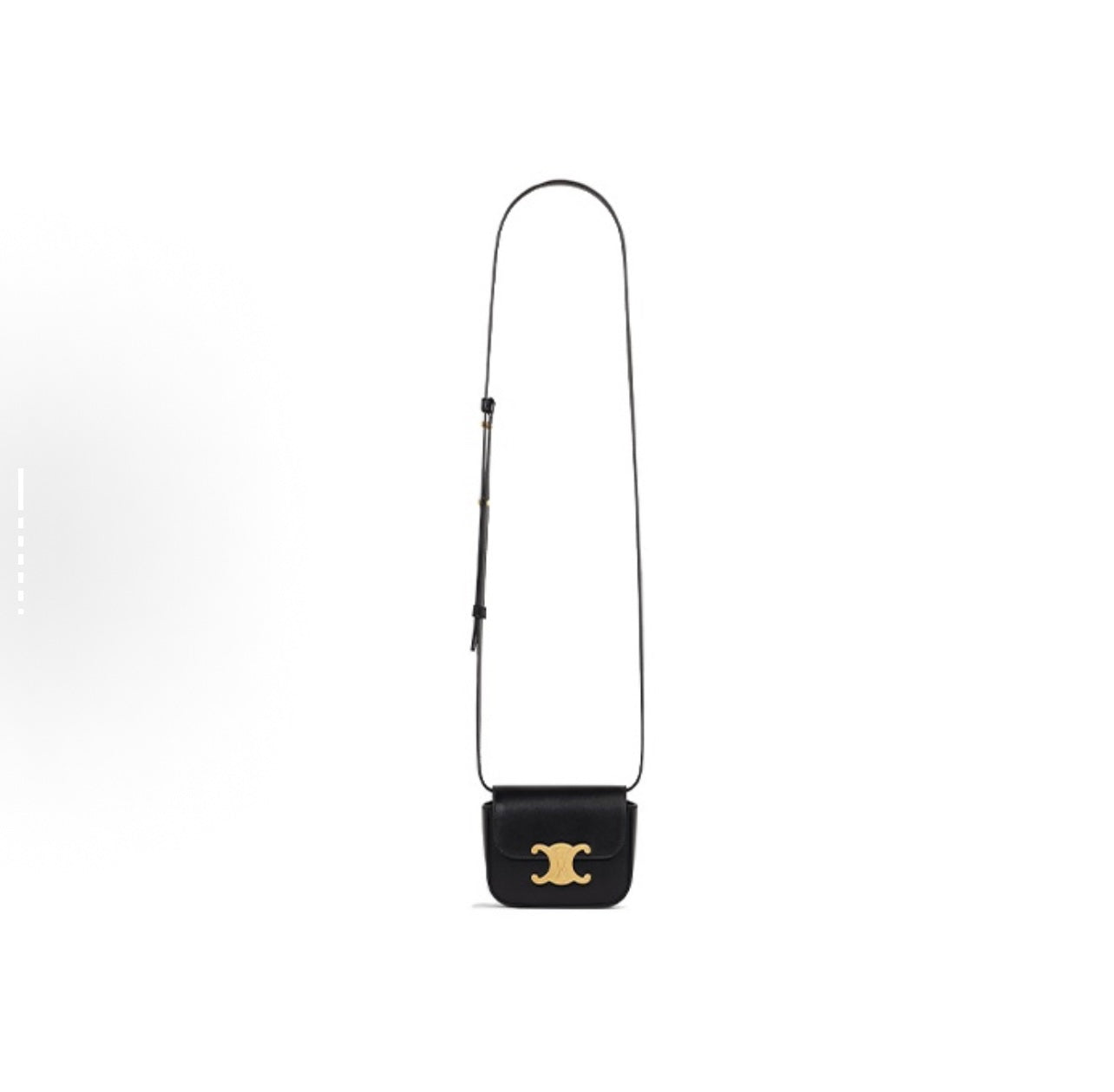 凱旋門亮澤牛皮迷你斜挎包