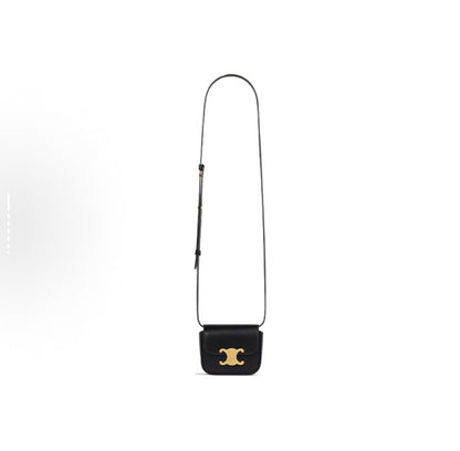 凱旋門亮澤牛皮迷你斜挎包