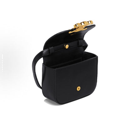 凱旋門亮澤牛皮迷你斜挎包