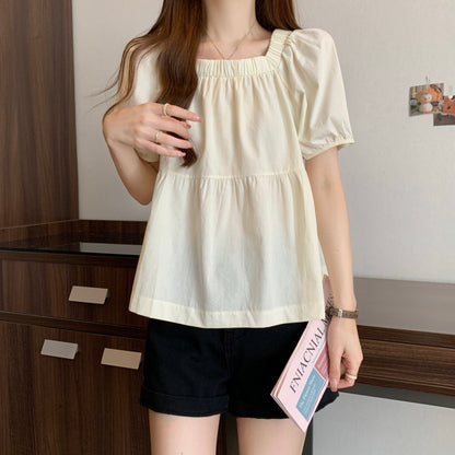 Square Neck Loose Fit Slimming Blouse