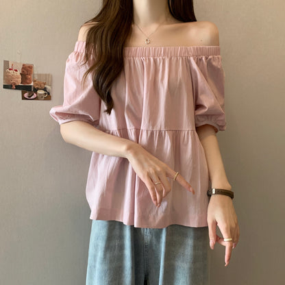 Square Neck Loose Fit Slimming Blouse