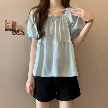 Square Neck Loose Fit Slimming Blouse
