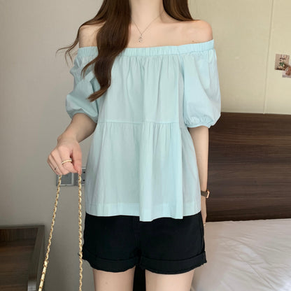 Square Neck Loose Fit Slimming Blouse