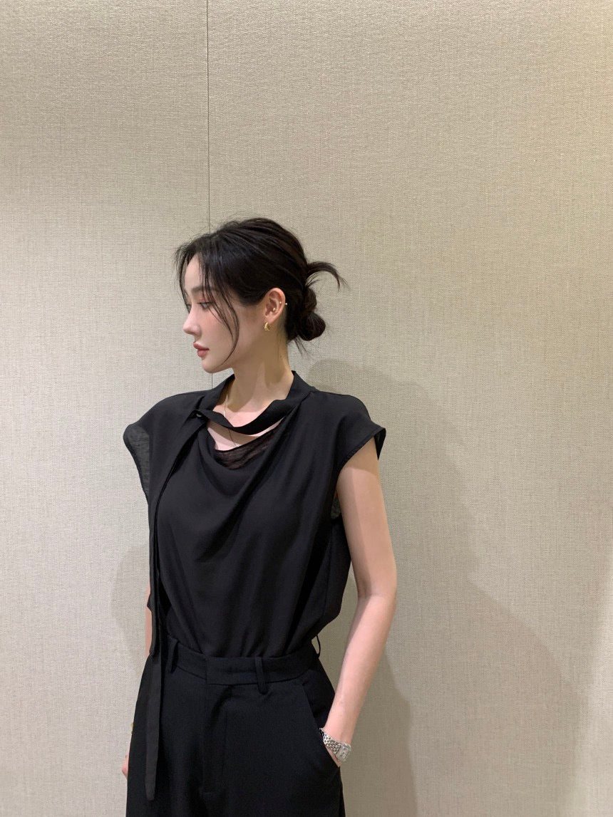 甜美飄帶百搭恤衫