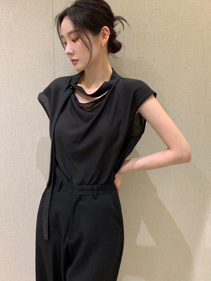 甜美飄帶百搭恤衫