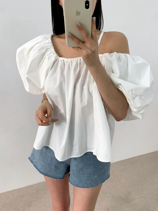 Off-shoulder Puff Sleeve Top