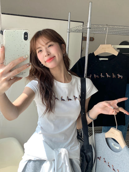 Dachshund Slim-Fit Slimming Short Sleeve