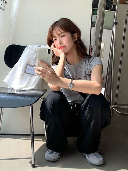 Dachshund Slim-Fit Slimming Short Sleeve