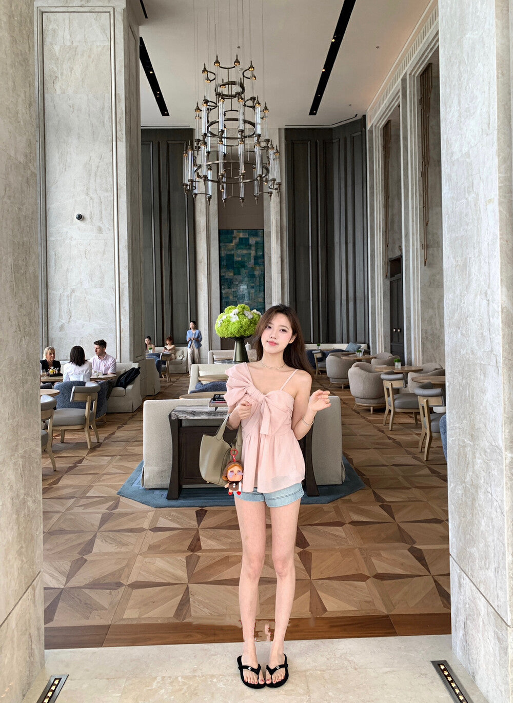 超大蝴蝶結吊帶