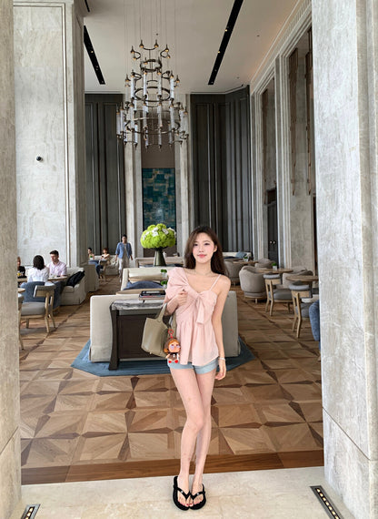 超大蝴蝶結吊帶