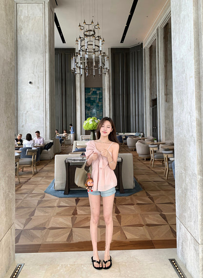 超大蝴蝶結吊帶