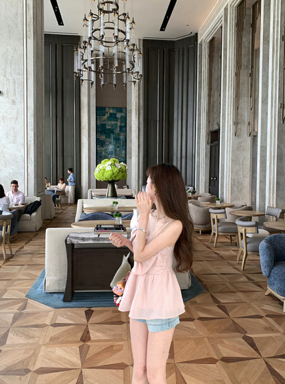 超大蝴蝶結吊帶