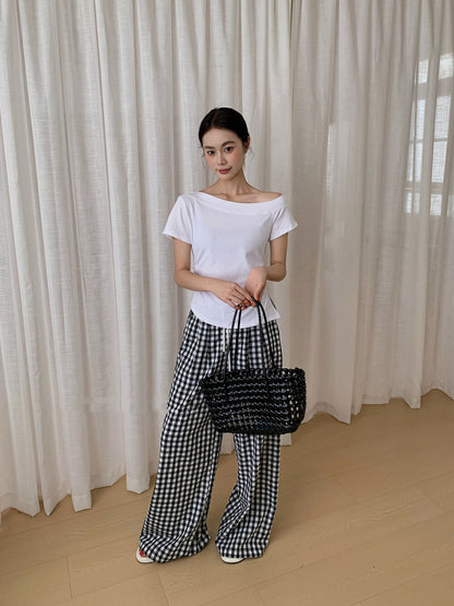 One-Shoulder Fitted Short Sleeve