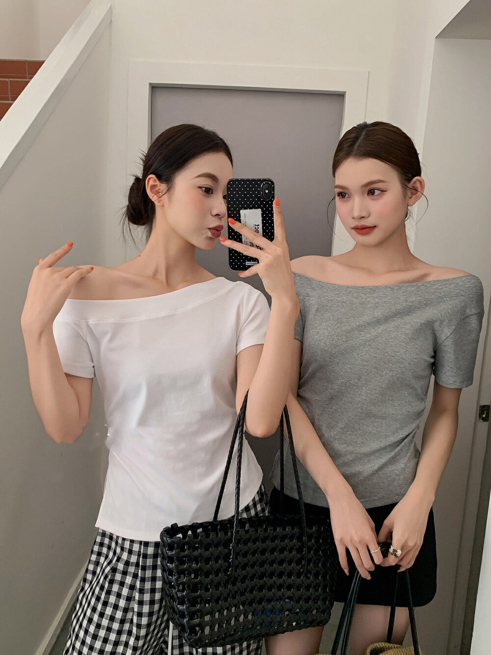 One-Shoulder Fitted Short Sleeve