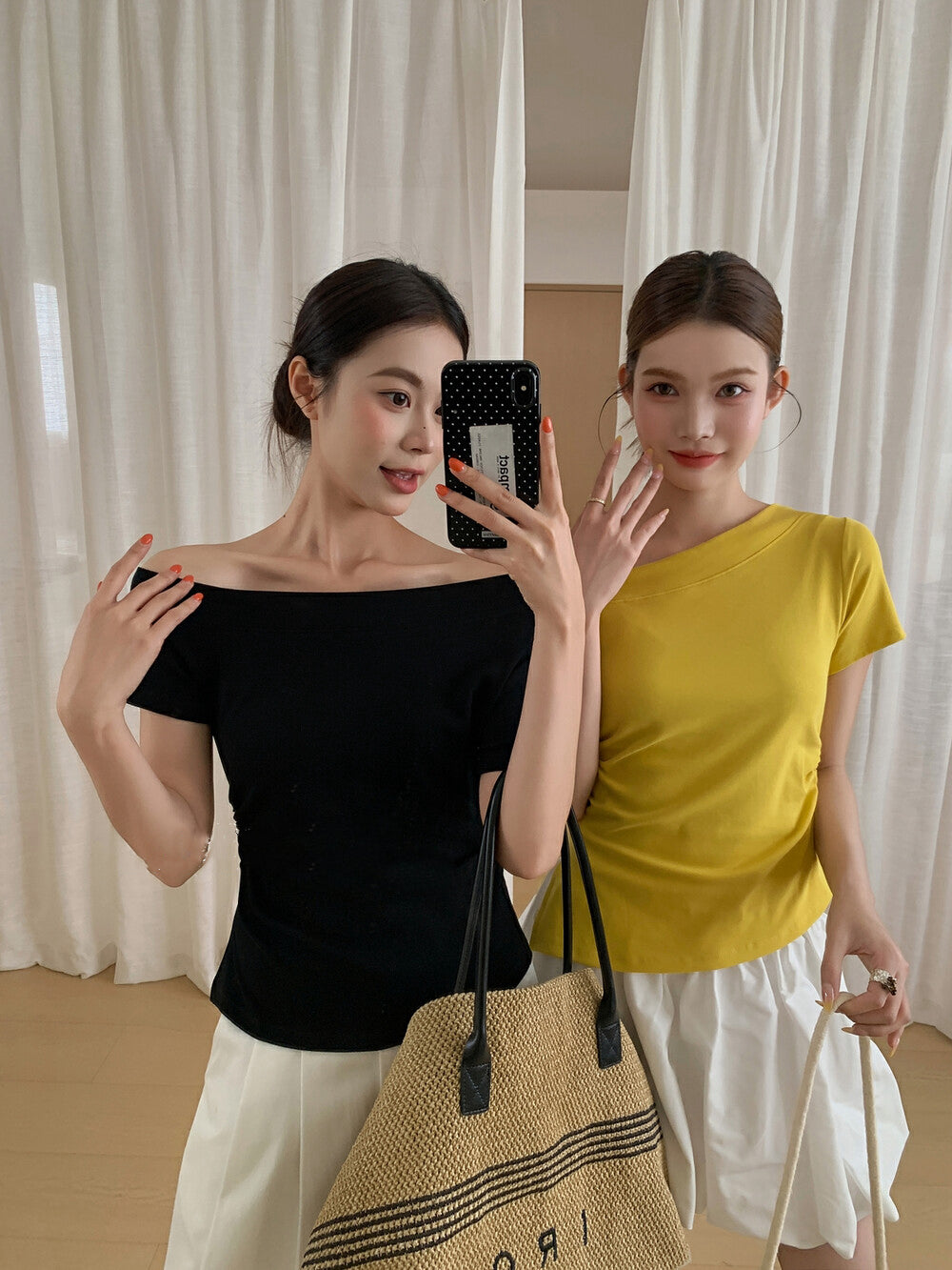 One-Shoulder Fitted Short Sleeve