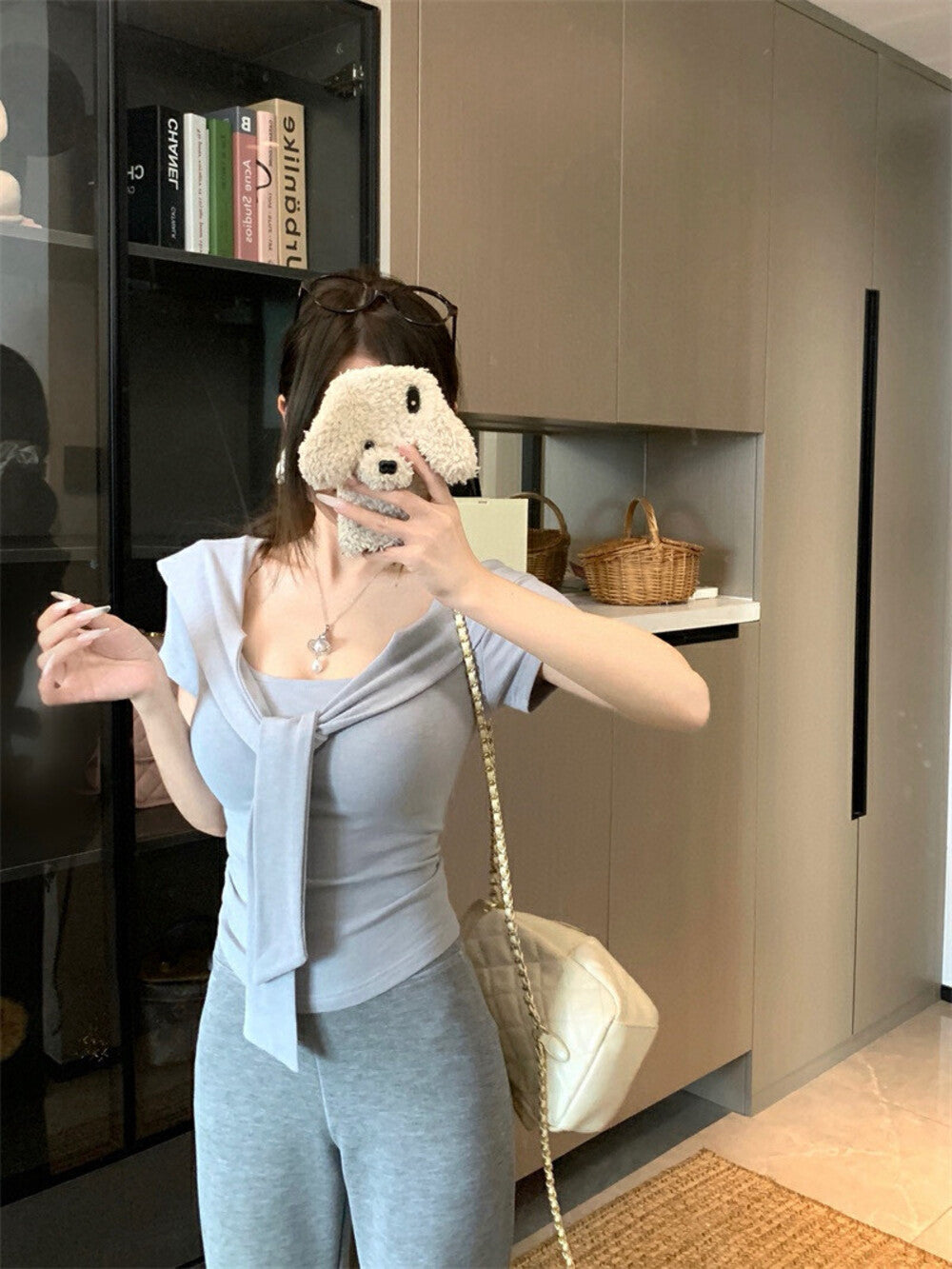 Structured Shoulder Tie Slim-Fit Cape Short Sleeve