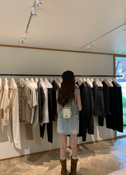 ヴィンテージカジュアルデニムベストドレス