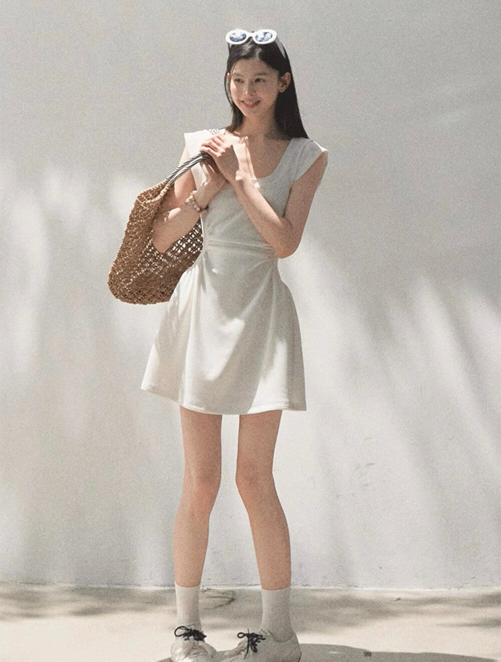 U領修身A字連身裙