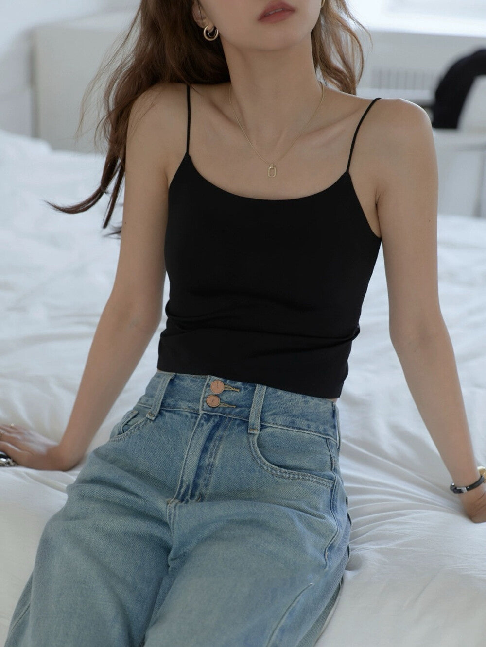 Seamless Ice Silk Bra with Built-in Padding and Beautiful Back Design