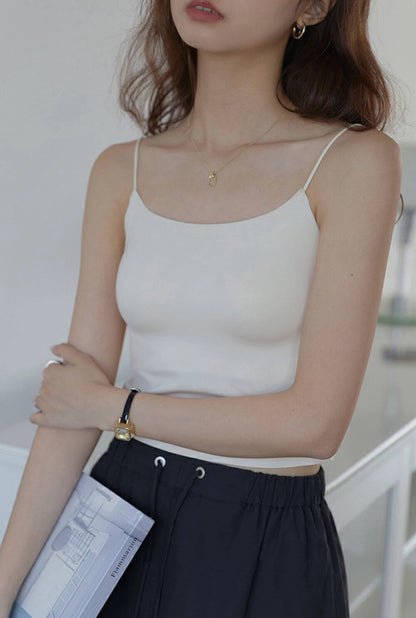 Seamless Ice Silk Bra with Built-in Padding and Beautiful Back Design