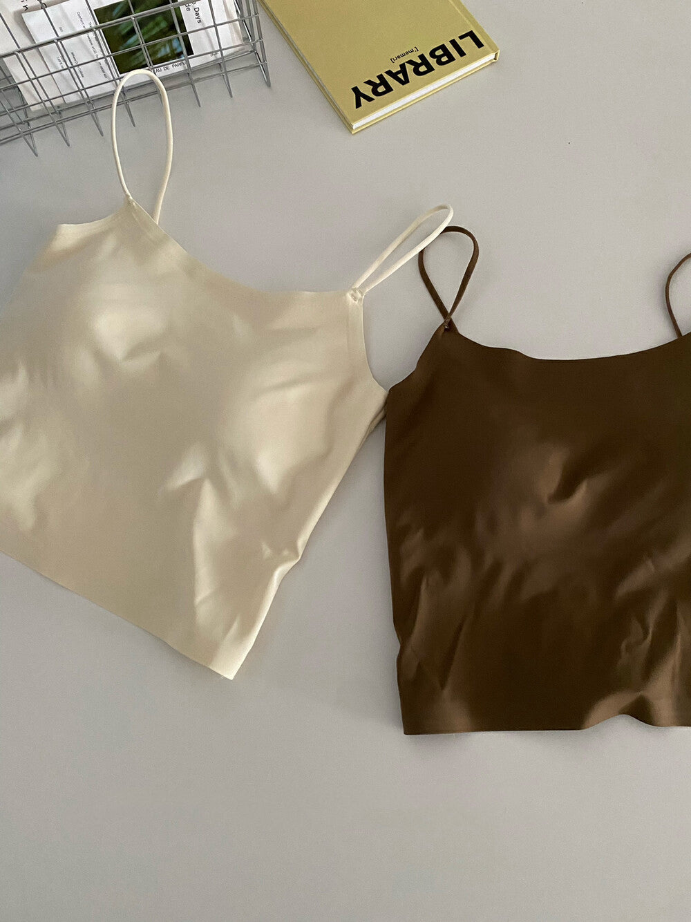 Seamless Ice Silk Bra with Built-in Padding and Beautiful Back Design