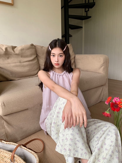 Twist Neck Tie Halter Tank Top