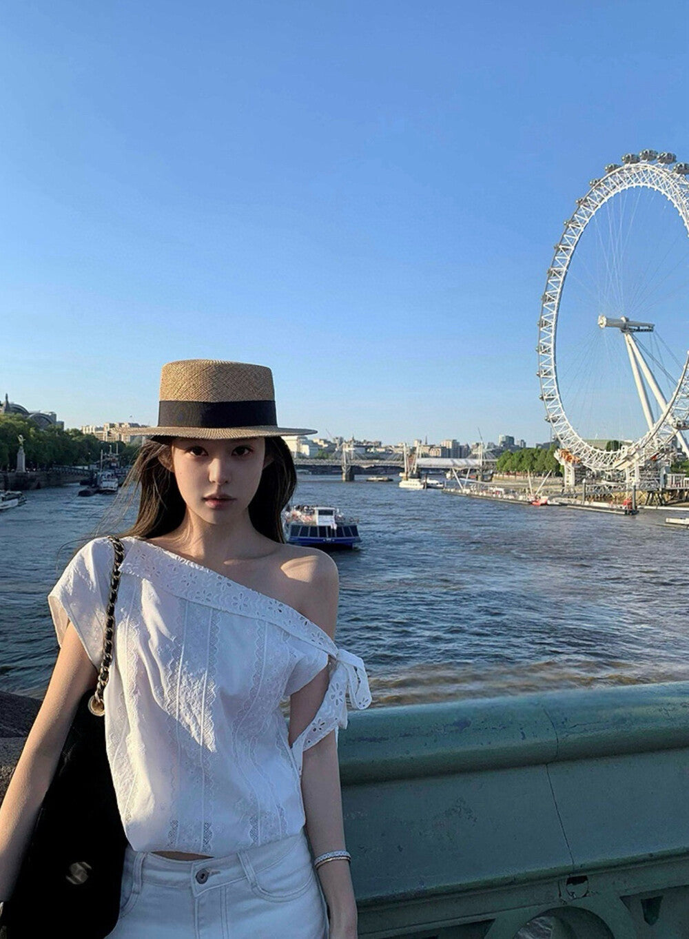 Off-shoulder Embroidered Patchwork Chic Blouse