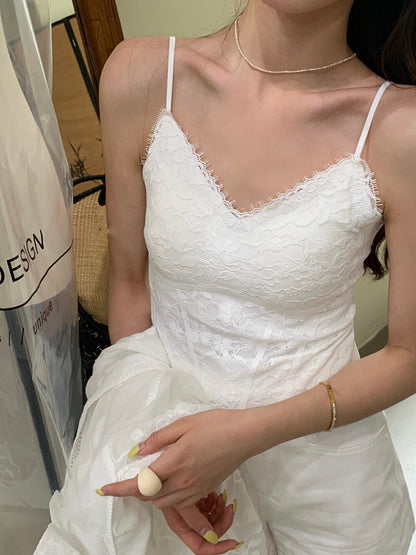 Lace Embroidered Camisole with Padding