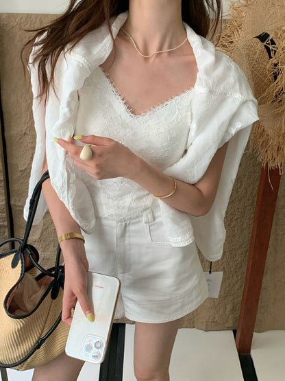 Lace Embroidered Camisole with Padding