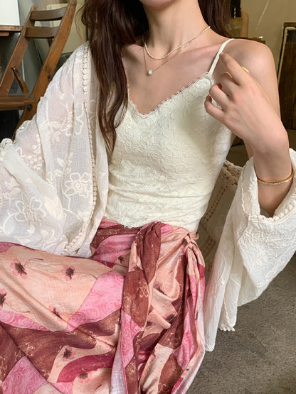 Lace Embroidered Camisole with Padding