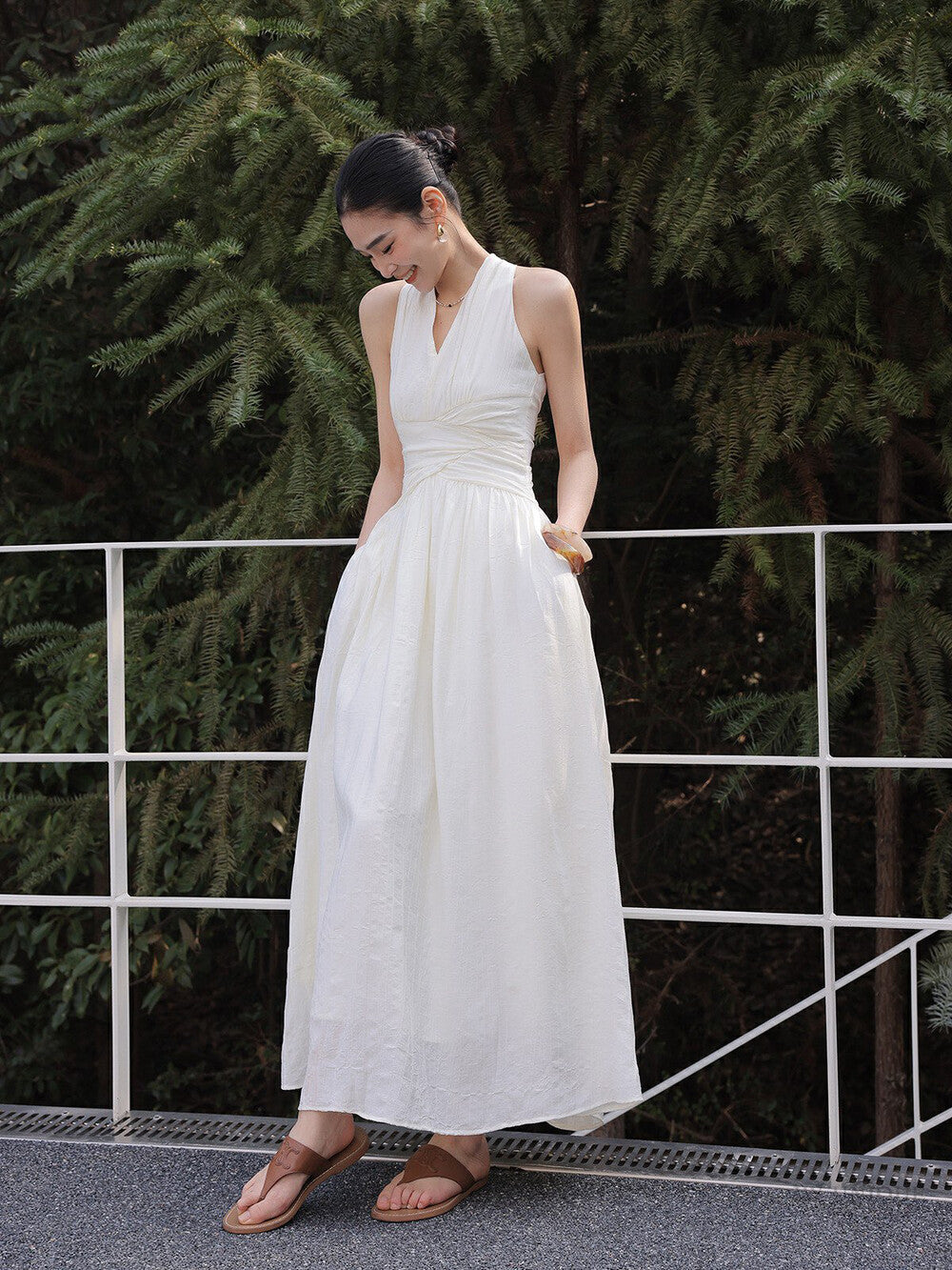 Halter Neck Sleeveless Dress