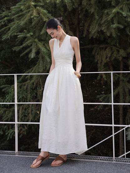 Halter Neck Sleeveless Dress