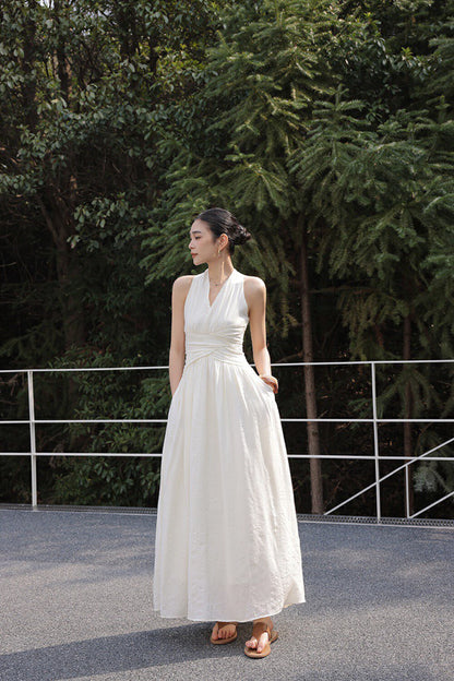 Halter Neck Sleeveless Dress