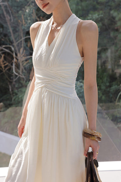 Halter Neck Sleeveless Dress